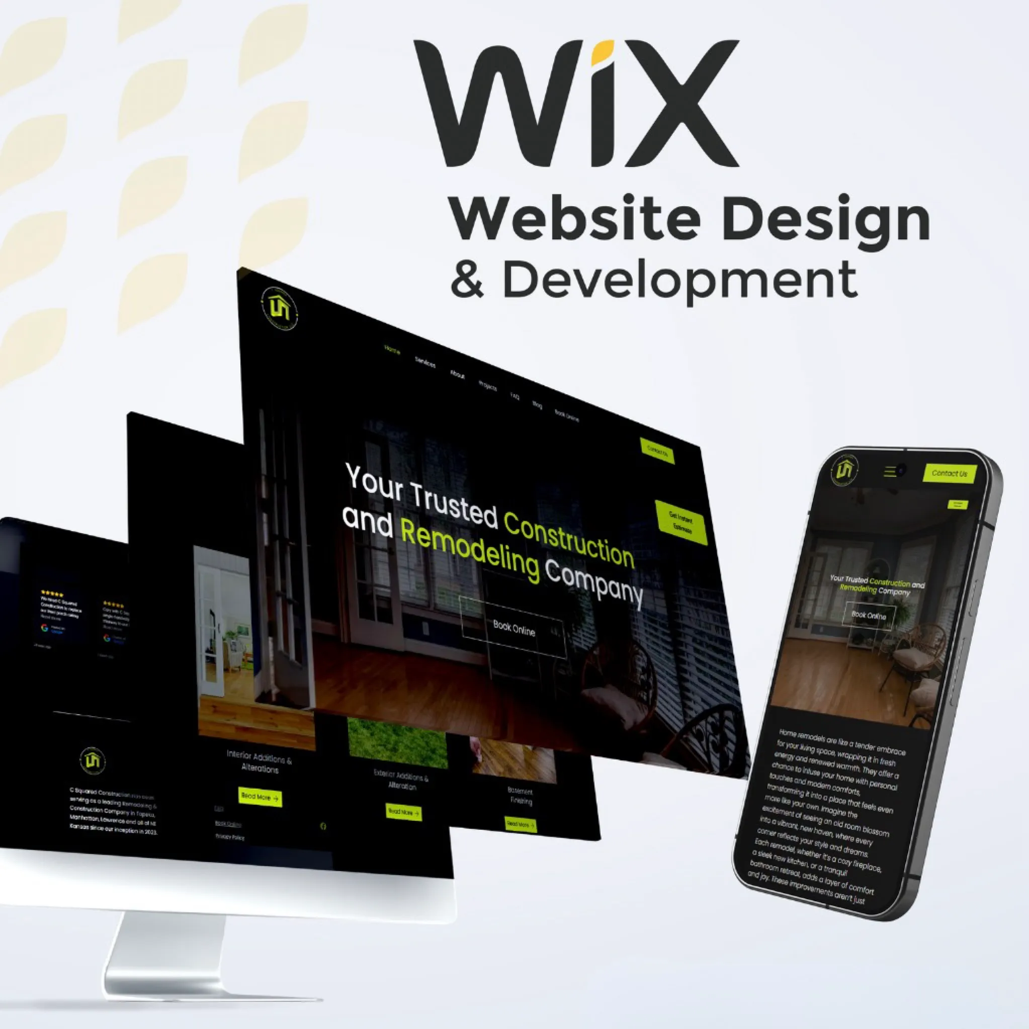 Wix website design and development showcase
