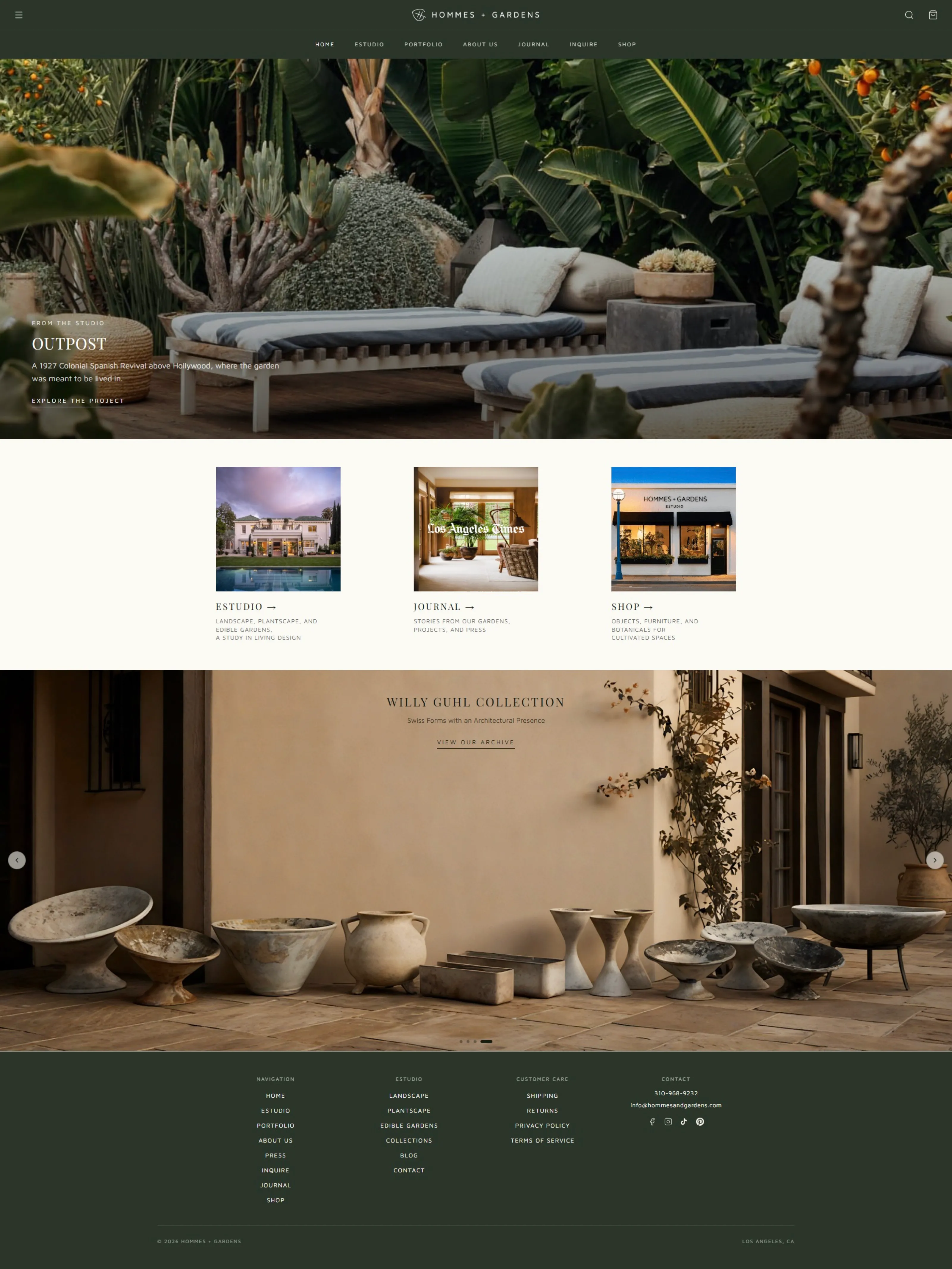 Hommes & Gardens: homepage