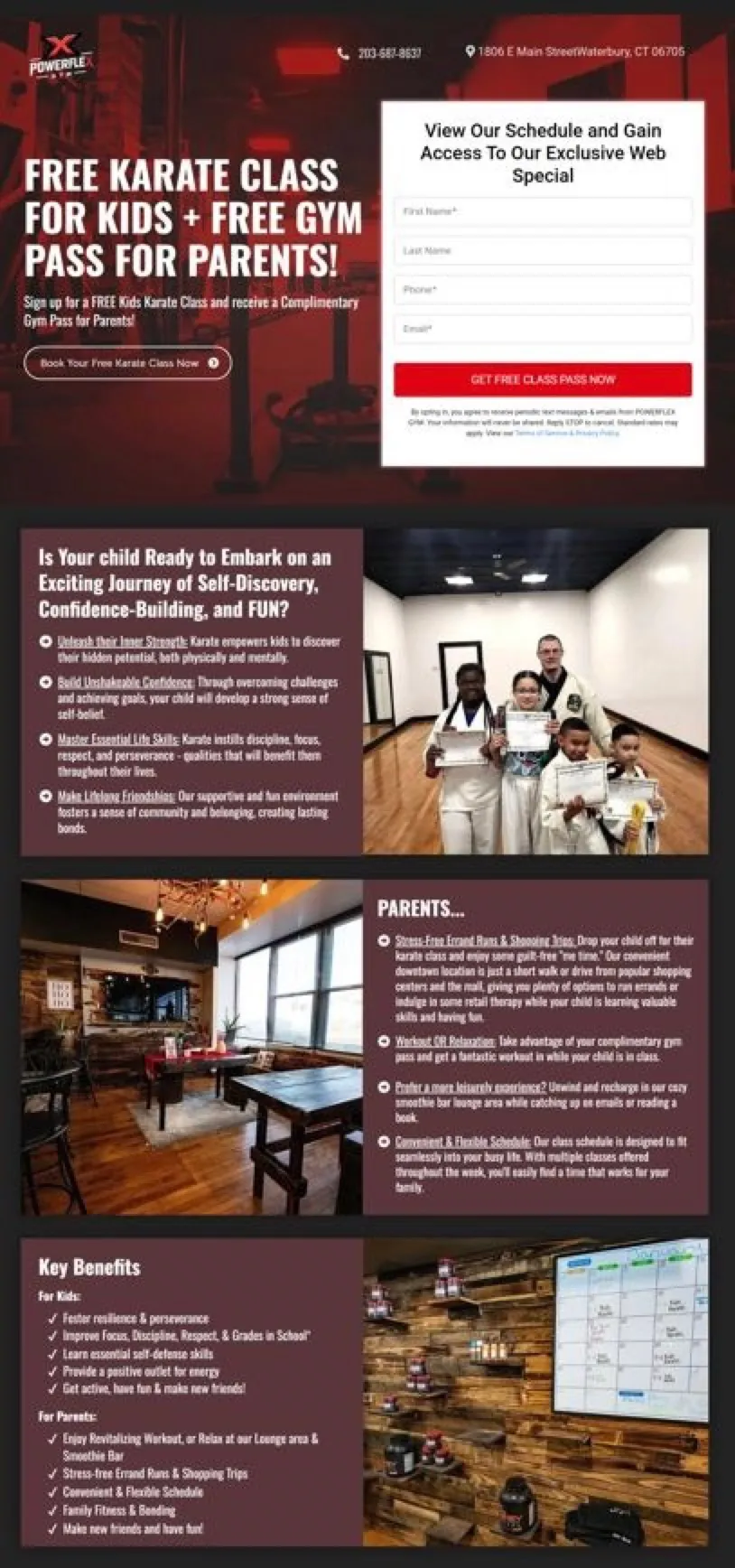 PowerFlex Gym: landing page