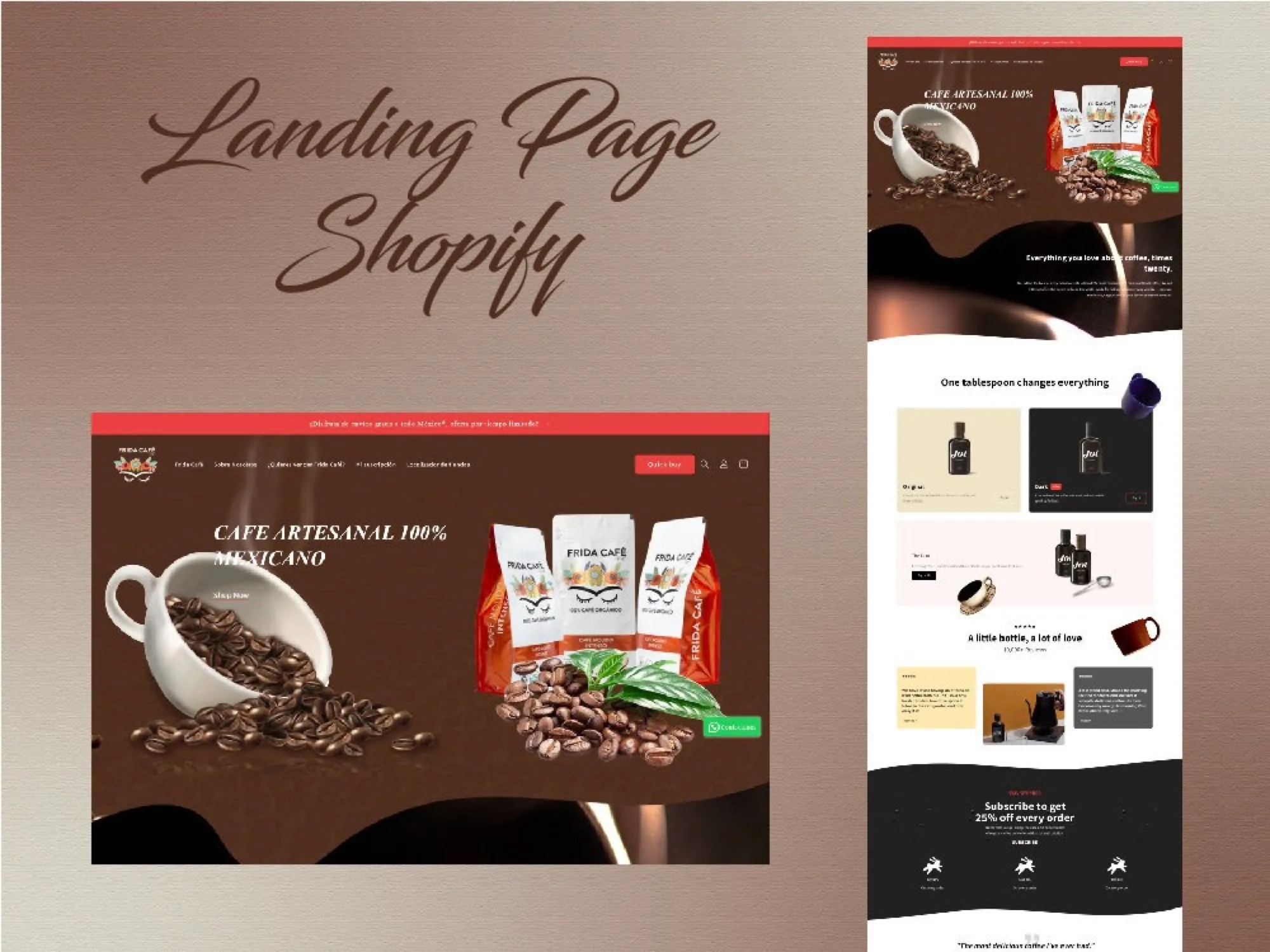 Frida: landing page