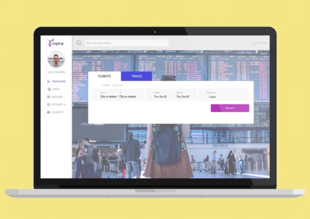 Business travel management platform (B2B): app