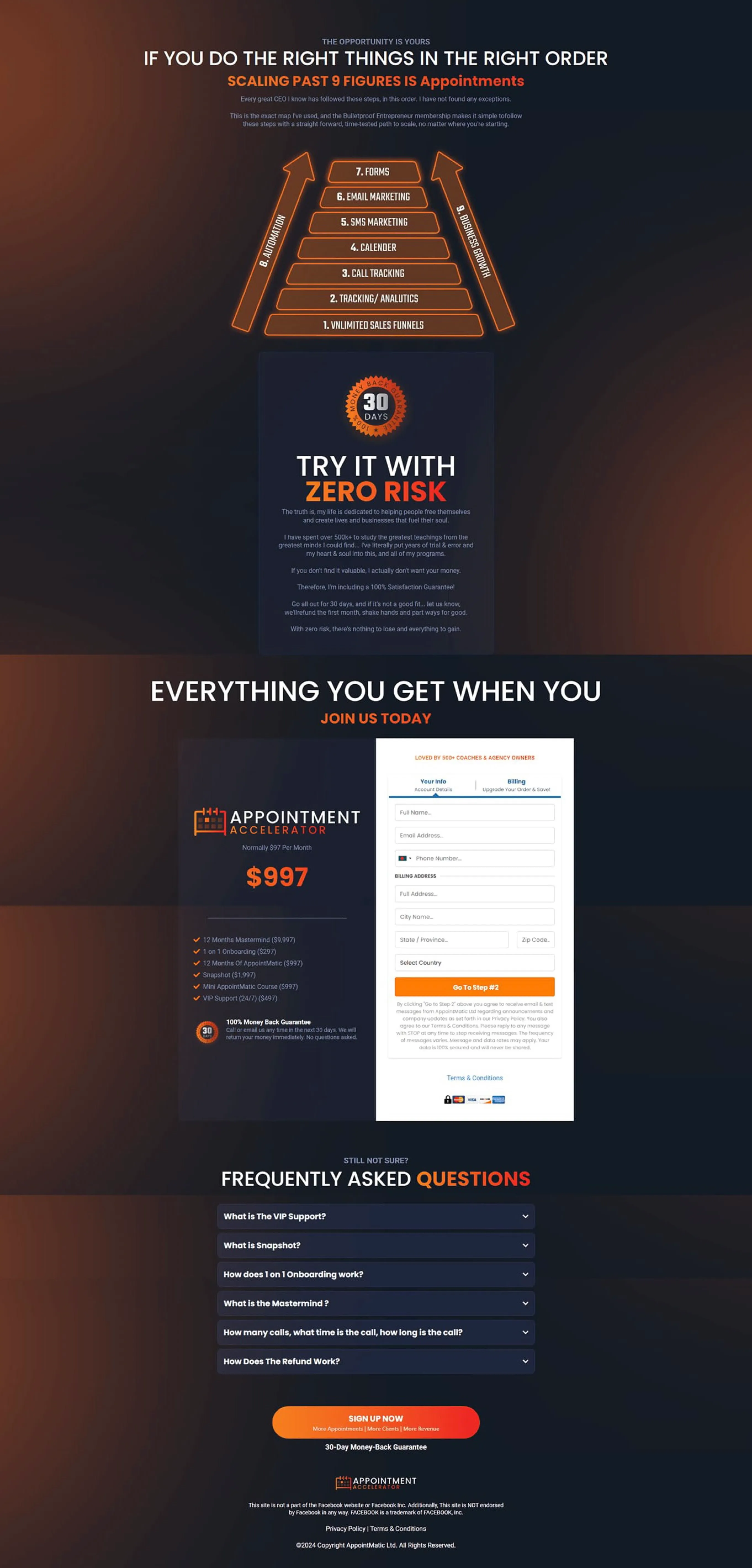GoHighLevel SaaS snapshot template for a marketing company: funnel