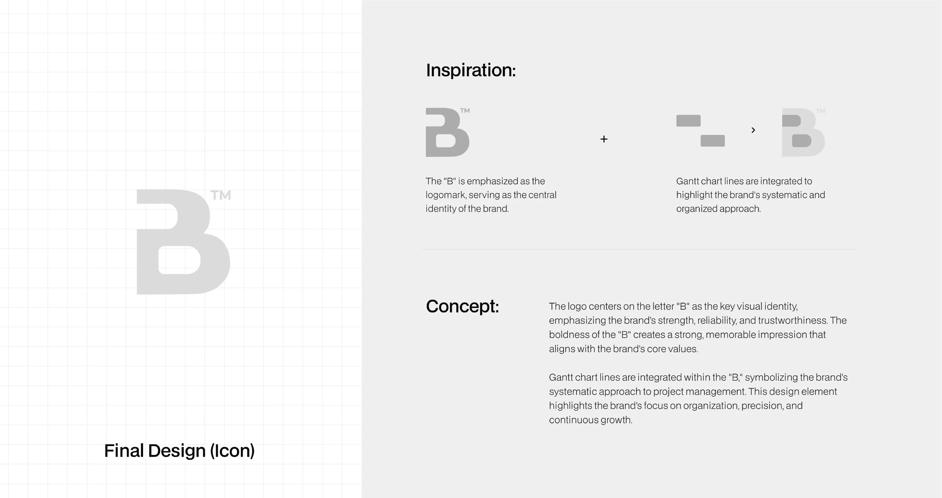 Belegantt B logomark concept and final icon