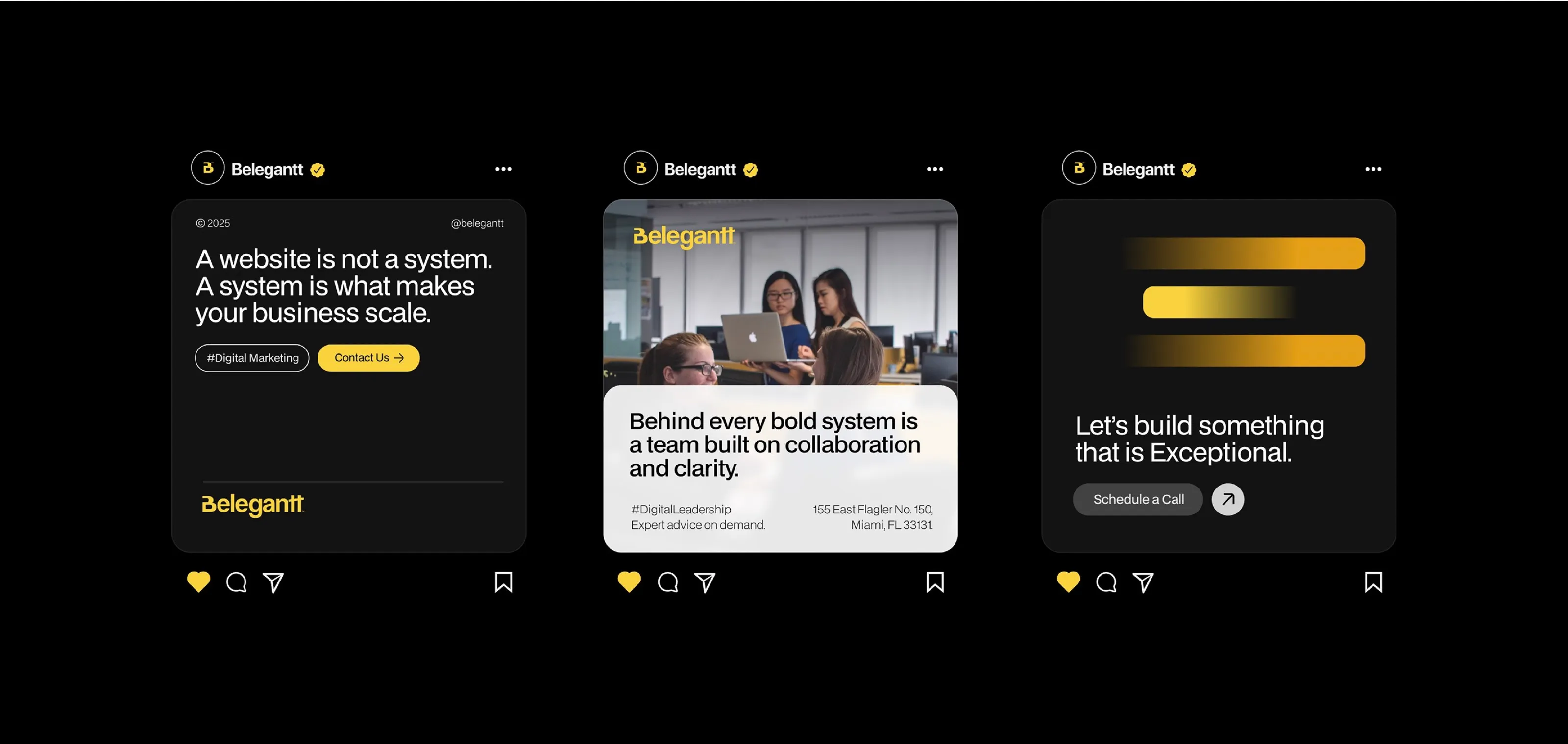 Belegantt Instagram post templates
