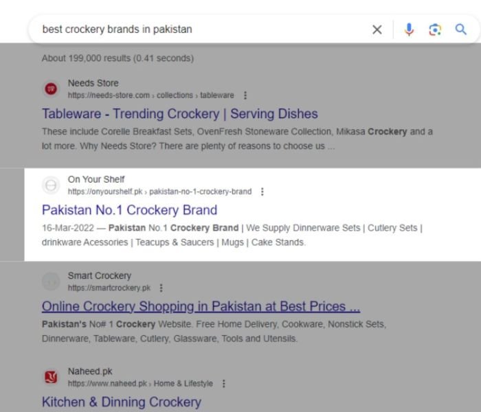 On Your Shelf crockery set staged for social media content creation and branding.