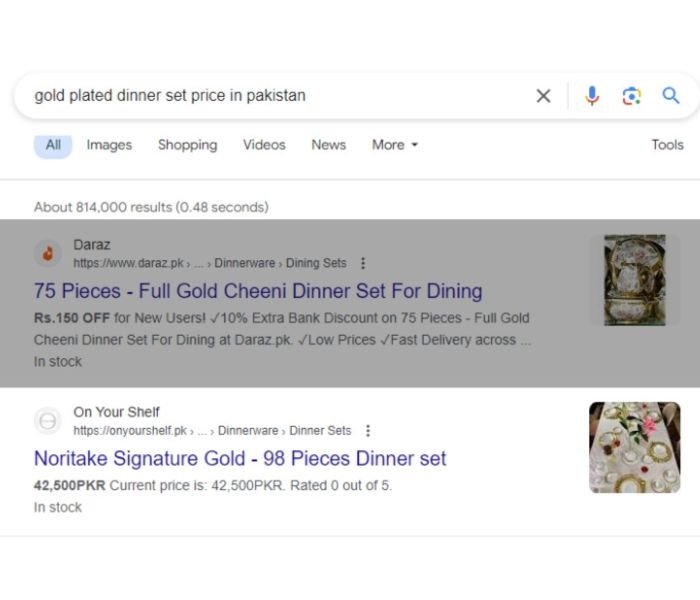 A happy customer unboxing premium crockery, showcasing social marketing services for On Your Shelf.